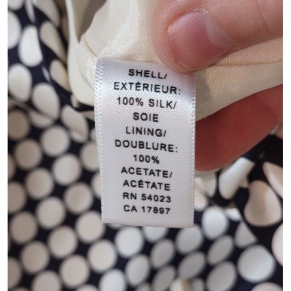 Banana Republic Women's 12 Silk Skirt Black White Career Wear Fashion - Picture 6 of 8